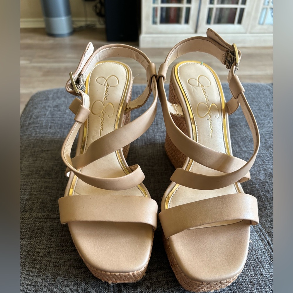 Jessica Simpson Tan Wedges